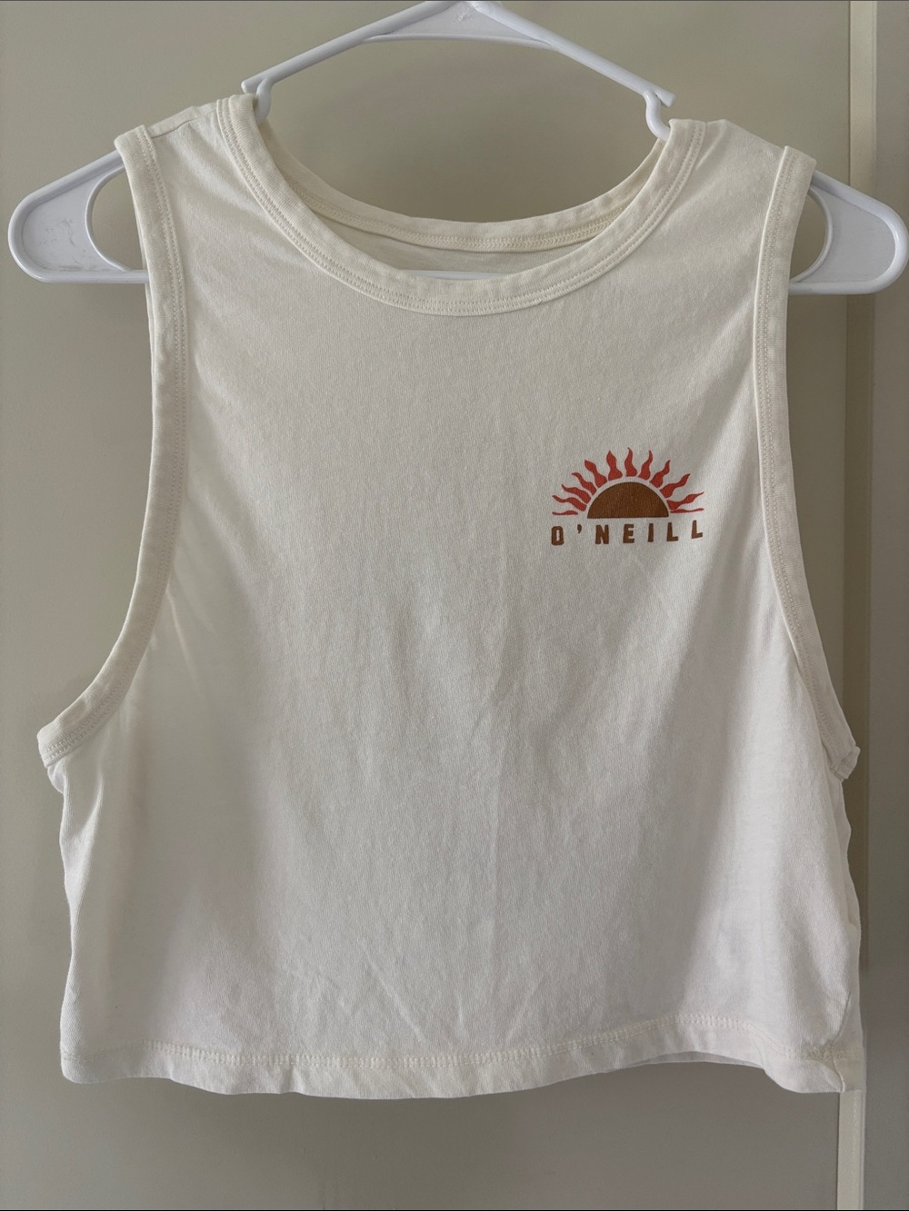 O'Neill Ivory Crop Tank with Sunset Logo